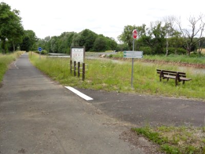 Réchicourt-le-Château (Moselle) aménagement voie verte canal de la Marne au Rhin