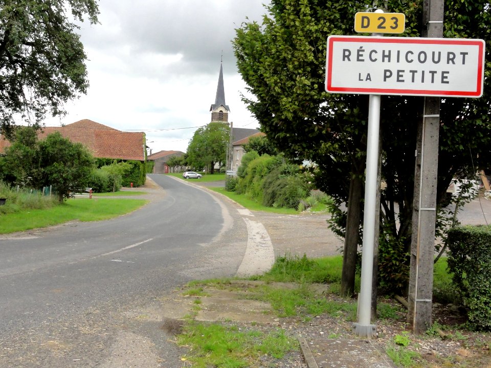 Réchicourt-la-Petite (M-et-M) city limit sign (02)