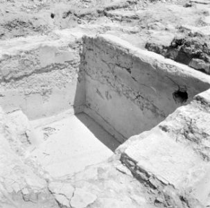 Quasileh, archeologisch onderzoek Ontgraven resten van een wijnpers, Bestanddeelnr 255-3792