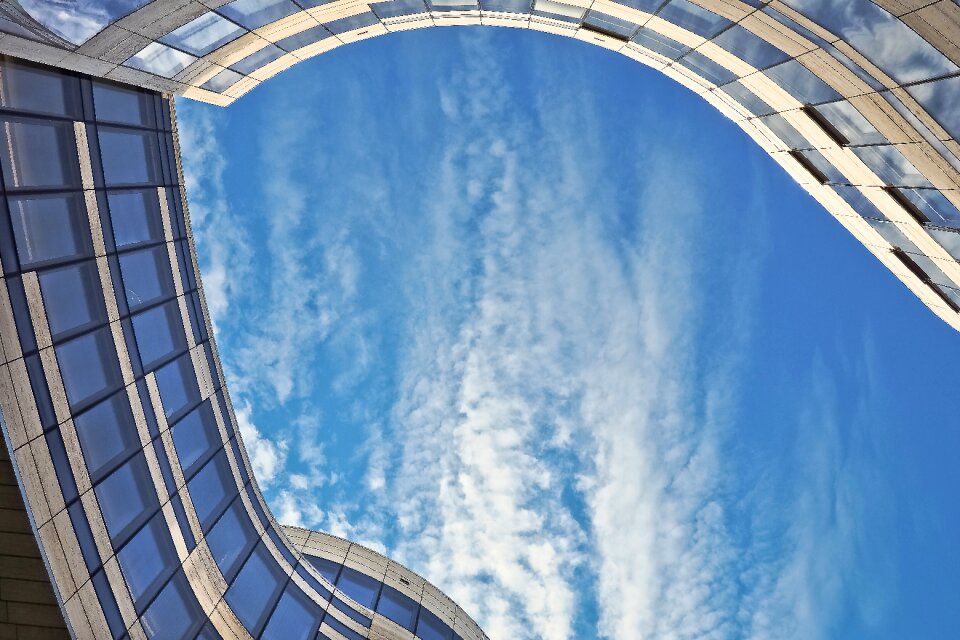Skyscraper facade glass