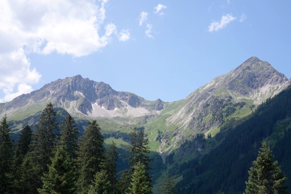 Alpine mountains summit