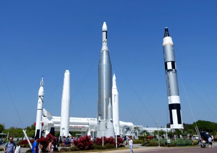 Rocket garden - Kennedy Space Center - Cape Canaveral, Florida - DSC02560