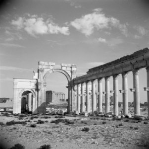 Romeinse overblijfselen te Palmyra Toegangspoort en de collonadestraat, Bestanddeelnr 255-6095
