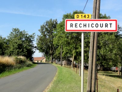 Réchicourt (Spincourt, Meuse) city limit sign (01)
