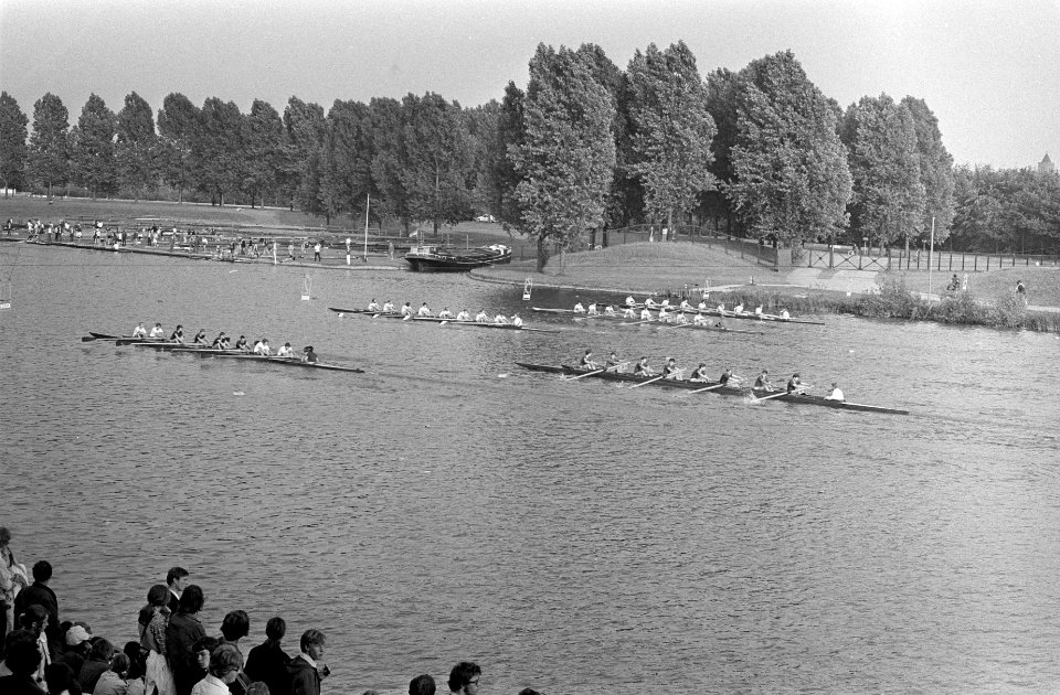 Roeiwedstrijden Amsterdamse Bos , senioren A achter, overzicht, Bestanddeelnr 924-6792