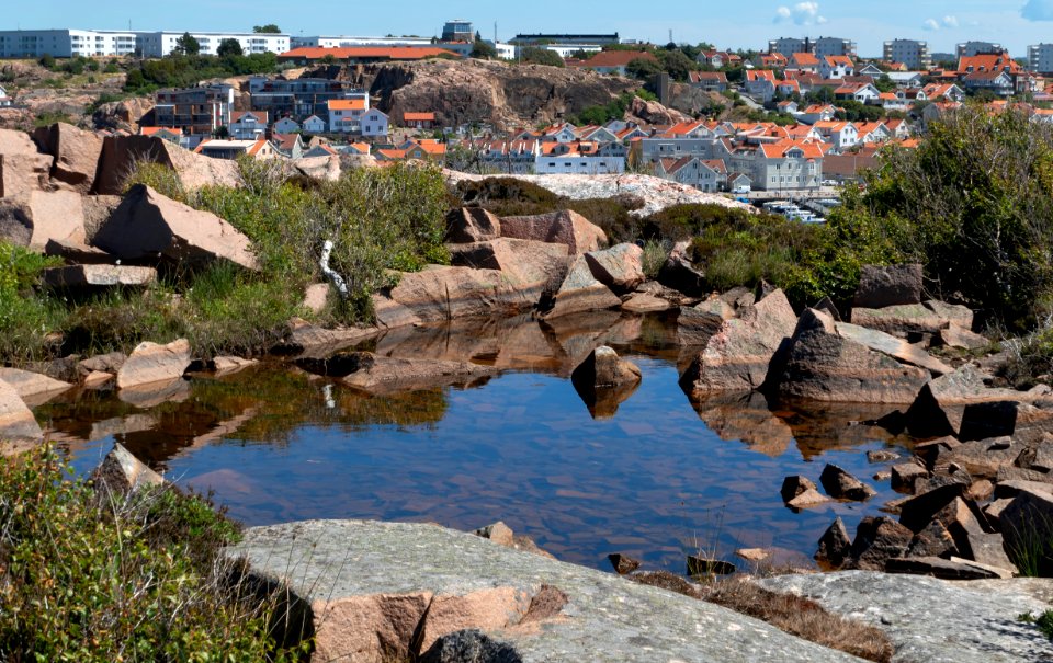 Rocks and puddle in Stångehuvud nature reserve 1