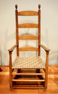 Rocking chair, Shaker, Watervliet, New York, c. 1805, maple - De Young Museum - DSC00809