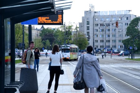 Rodziny Poznansikh avenue in Lodz, MPK tram