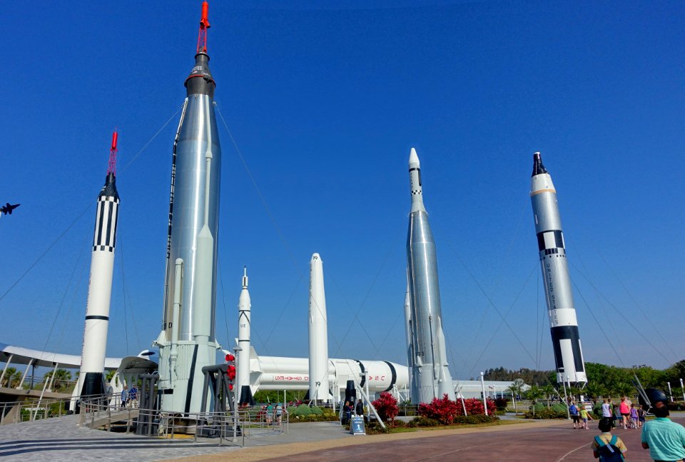 Rocket garden - Kennedy Space Center - Cape Canaveral, Florida - DSC02345