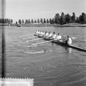 Roeikampioenschappen Bosbaan De dames Acht van Nereus kampioen 1000m, Bestanddeelnr 915-3850