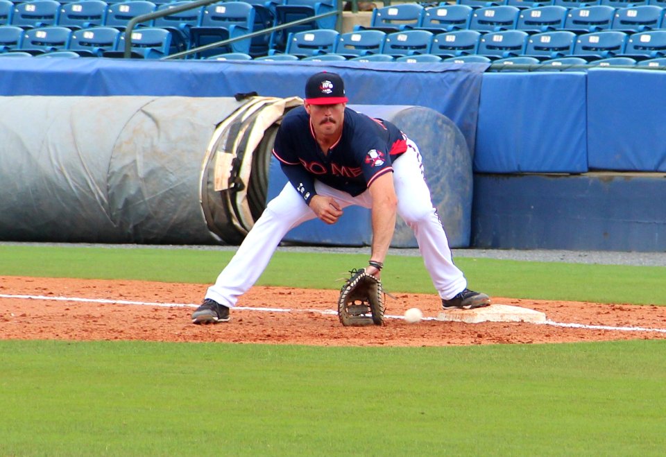 Rome Braves vs. Asheville Tourists, May 30, 2018 - Austin Bush grabbing grounder