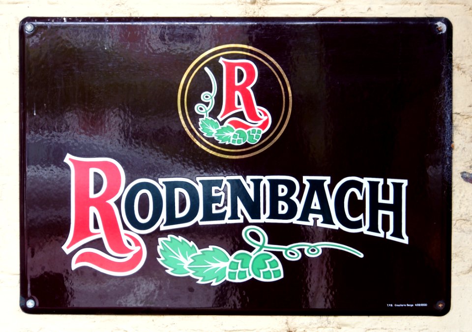 Rodenbach, emaille reclamebord, Bier Reclamemuseum