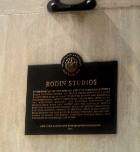 Rodin Studios NYCLPF plaque jeh