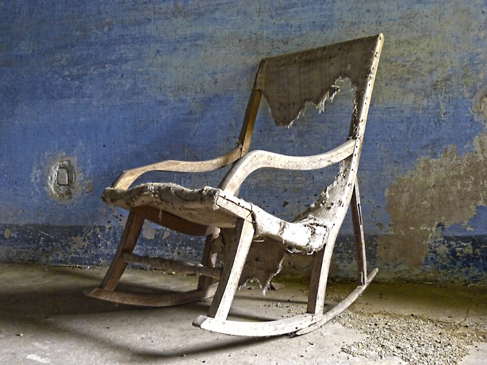 Ramshackle mystery old chair
