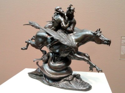 Roger and Angelica Mounted on the Hippogriff, modeled c. 1840, by Antoine-Louis Barye, bronze - Art Institute of Chicago - DSC09552 photo
