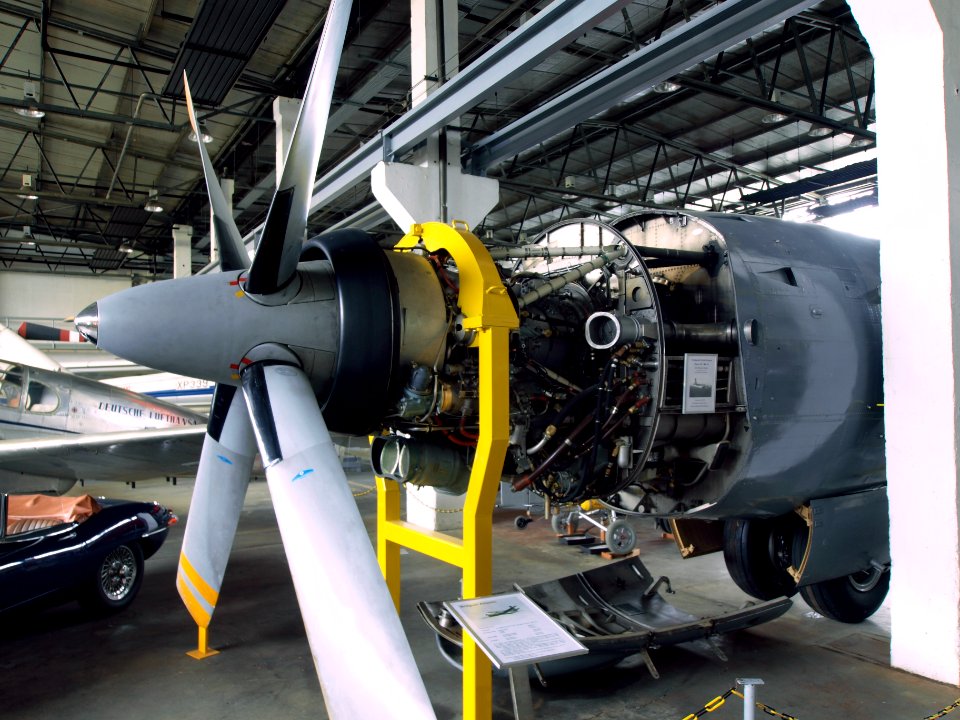 Rolls-Royce Tyne turboprop engine of a Breguet Atlantique