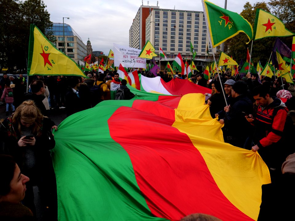 Rojava solidarity demonstration Berlin 2019-11-02 23
