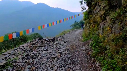 Rocky strectch of Kipling Trail in Dehradun Uttarakhand India photo