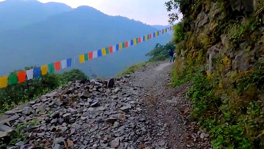 Rocky strectch of Kipling Trail in Dehradun Uttarakhand India