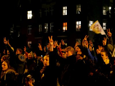 Rojava solidarity demonstration and Extinction Rebellion on the Kottbusser Brücke 2019-10-10 03