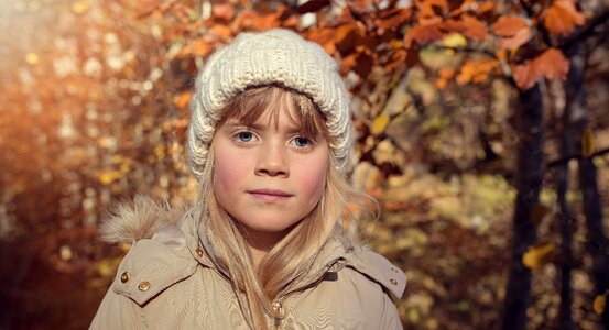 Girl blond cap