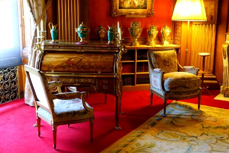 Rolltop desk by Jean-Henri Riesener, Paris, 1775 - Waddesdon Manor - Buckinghamshire, England - DSC07670