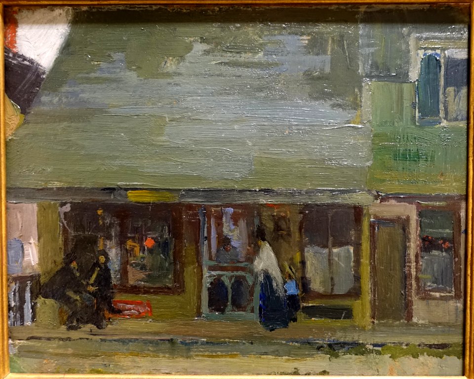 Rocky Neck Store and My Studio, by Martha Walter, c. 1920, oil on panel - Cape Ann Museum - Gloucester, MA - DSC01329