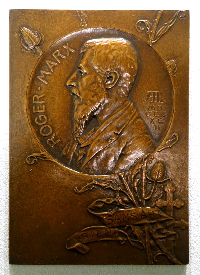 Roger Marx, sponsor of the renewal of medallion art in France, by Alphonse E. Lechevrel, 1892 - Bode-Museum - DSC02838