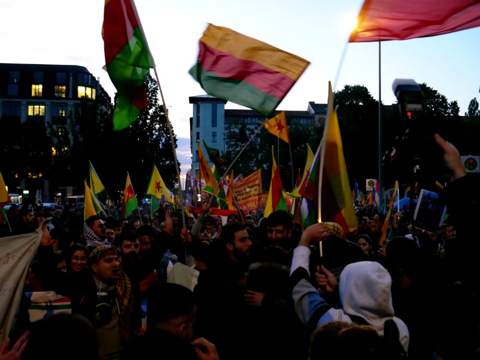 Rojava solidarity demonstration Berlin 2019-10-10 10