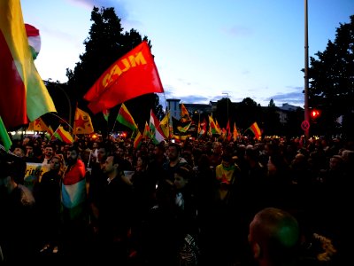 Rojava solidarity demonstration Berlin 2019-10-10 17