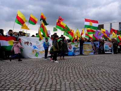 Rojava solidarity demonstration Platz der Republik Berlin 2019-10-10 33