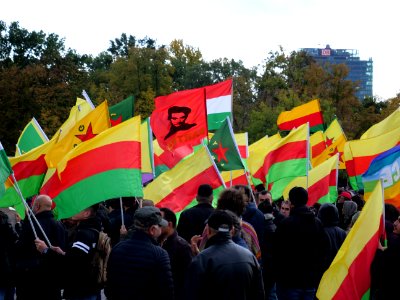 Rojava solidarity demonstration Platz der Republik Berlin 2019-10-10 25