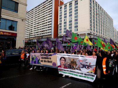 Rojava solidarity demonstration Berlin 2019-11-02 29