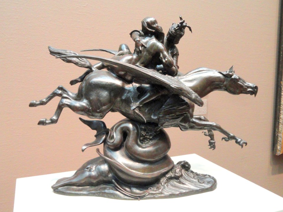 Roger and Angelica Mounted on the Hippogriff, modeled c. 1840, by Antoine-Louis Barye, bronze - Art Institute of Chicago - DSC09553