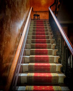 Elegant staircase red photo