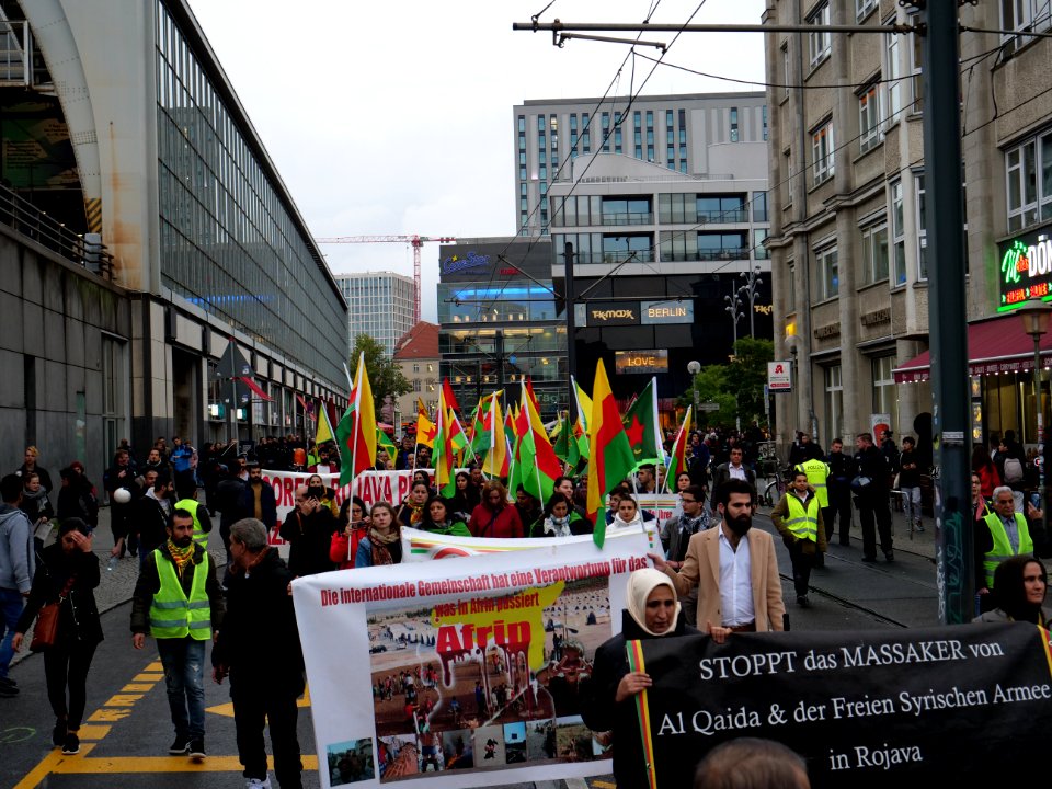 Rojava solidarity demonstration Berlin 2019-10-08 11