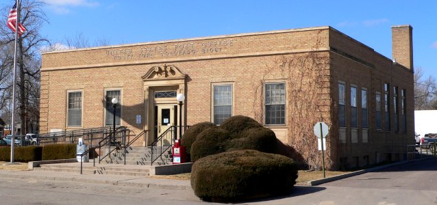 Rocky Ford, Colorado post office from NE 1