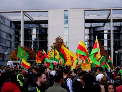 Rojava solidarity demonstration Platz der Republik Berlin 2019-10-10 35