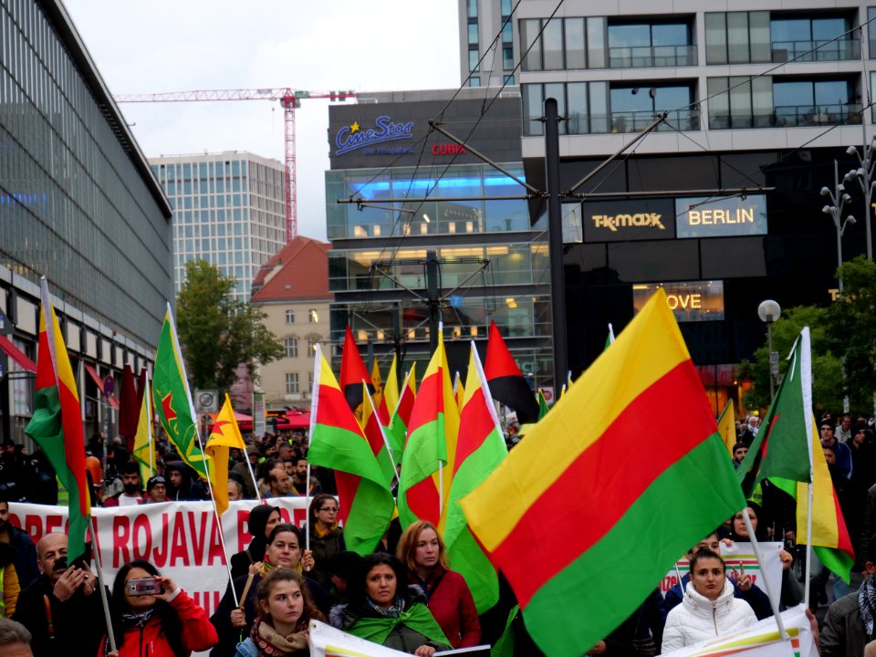 Rojava solidarity demonstration Berlin 2019-10-08 12