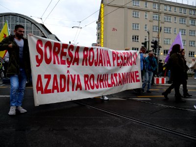 Rojava solidarity demonstration Berlin 2019-10-08 16
