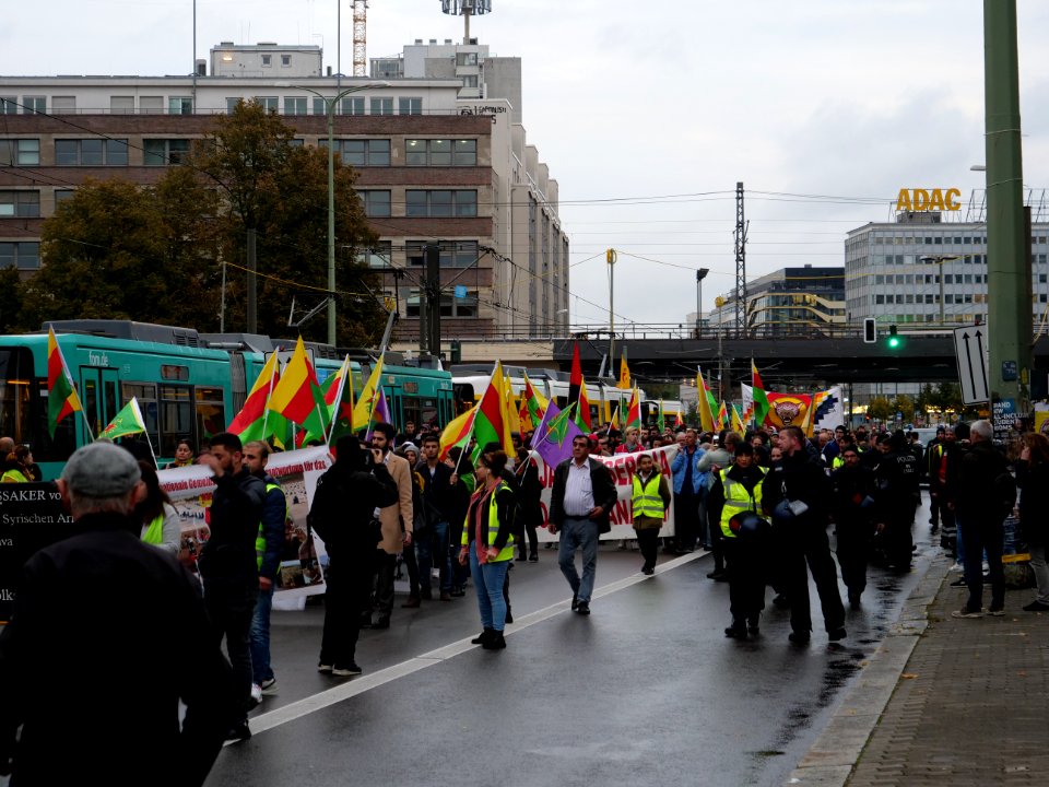 Rojava solidarity demonstration Berlin 2019-10-08 17
