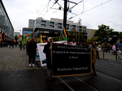 Rojava solidarity demonstration Berlin 2019-10-08 07