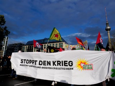 Rojava solidarity demonstration Berlin 2019-11-02 45