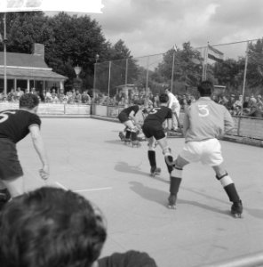 Rolhockey Nederland tegen Belgie 3-0 Spelmoment, Bestanddeelnr 912-7616