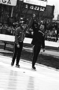 Rob Vunderink (l) en Hilbert van der Duim na de 10 km, Bestanddeelnr 932-4568