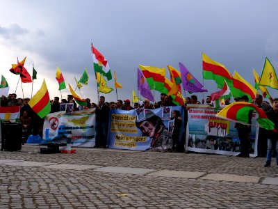 Rojava solidarity demonstration Platz der Republik Berlin 2019-10-10 28