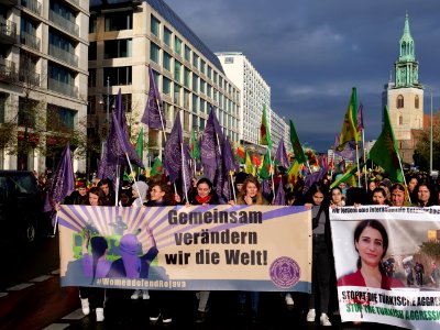 Rojava solidarity demonstration Berlin 2019-11-02 43