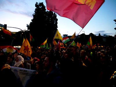 Rojava solidarity demonstration Berlin 2019-10-10 15