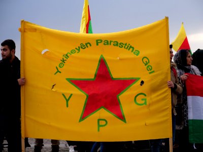 Rojava solidarity demonstration Platz der Republik Berlin 2019-10-10 30