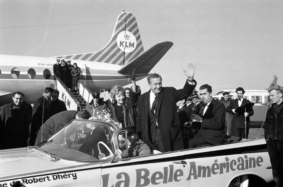 Robert Dhery, de Franse regisseur van de film La Belle Americaine met echtgeno, Bestanddeelnr 913-5529